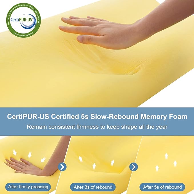 Anvo Memory Foam Pillow, Neck Contour Cervical Orthopedic Bed Pillow - Image 5