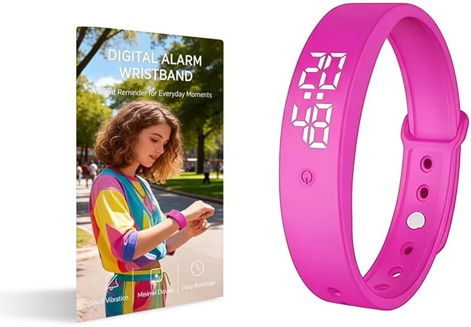 Vibrating Alarm Wristband Silent Wrist Alarm Clock Watch Wind up Bands by Unknown