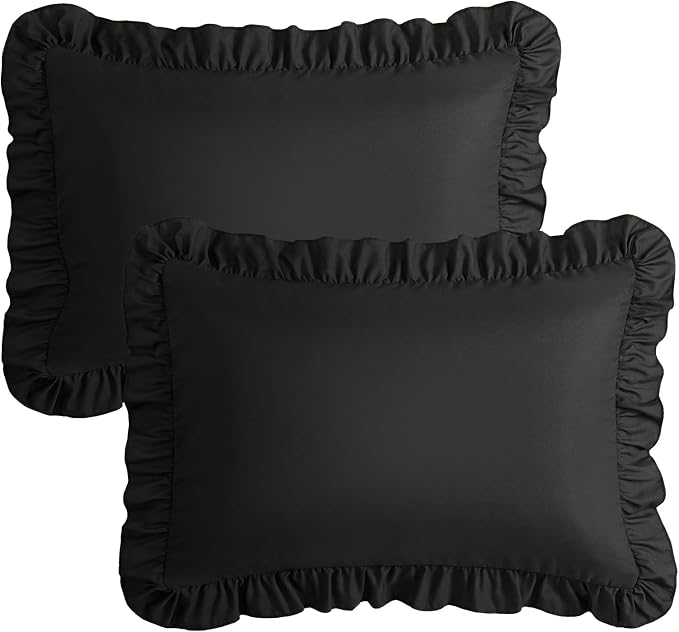 KKJIAF Ruffle Pillow Cases Standard Size Set of 2, Ruffled Pillow Covers - Image 7