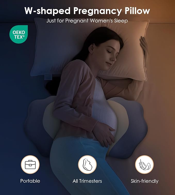 Pregnancy Pillows for Sleeping, Memory Foam Maternity Pillow Support for Back - Image 3