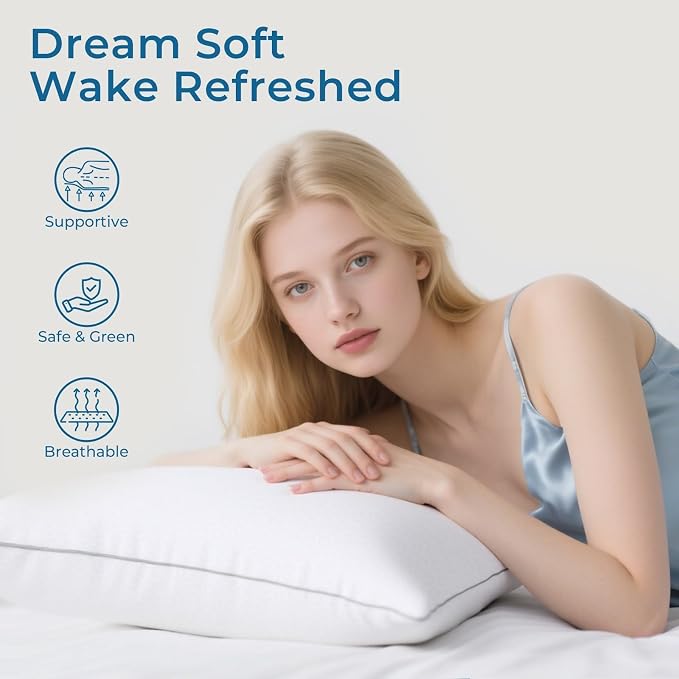 Sasttie Pillows Standard Size Set of 4, Full Size Bed Pillows - Image 5
