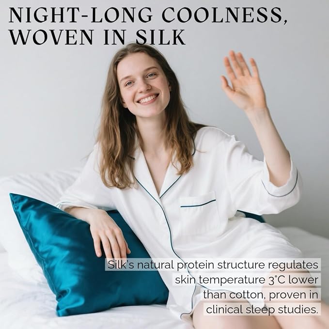 Ravmix Silk Pillow Cases with Zipper, 21momme Mulberry Silk Pillowcase - Image 4