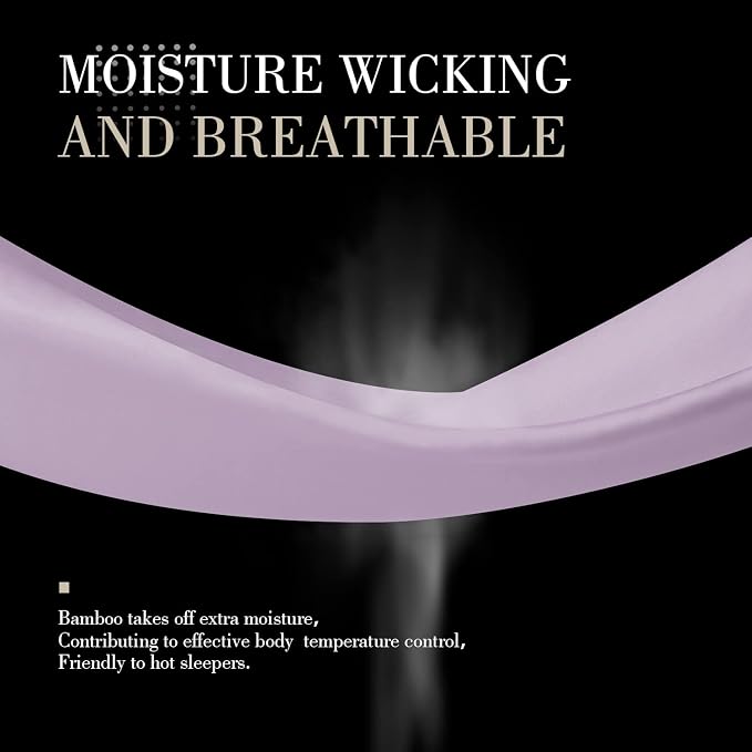 WishSmile Light Purple Cooling Pillowcases, 2 Pack, 20x36 inches - Image 4