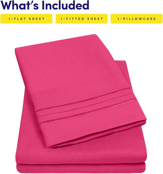 Twin Size Sheet Set with Built-in Sheet Straps - Image 4
