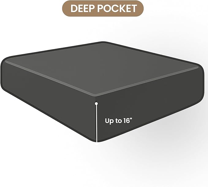 ROSE&RISY Black Queen Fitted Sheet, Soft and Breathable - Image 3