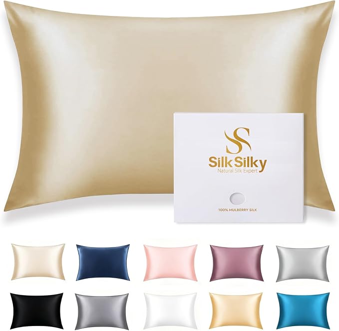 SilkSilky 100% Mulberry Silk Pillowcase by SilkSilky