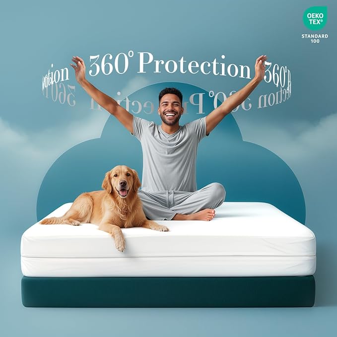 Utopia Bedding Mattress Protector Zippered Full XL Size, 100% Waterproof Bed - Image 4