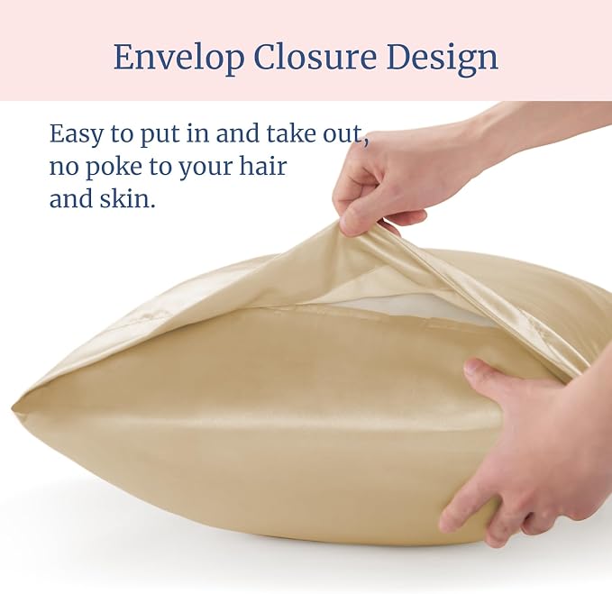 BEDELITE Satin Pillowcase for Hair and Skin, Super Soft and Cooling Similar to - Image 6