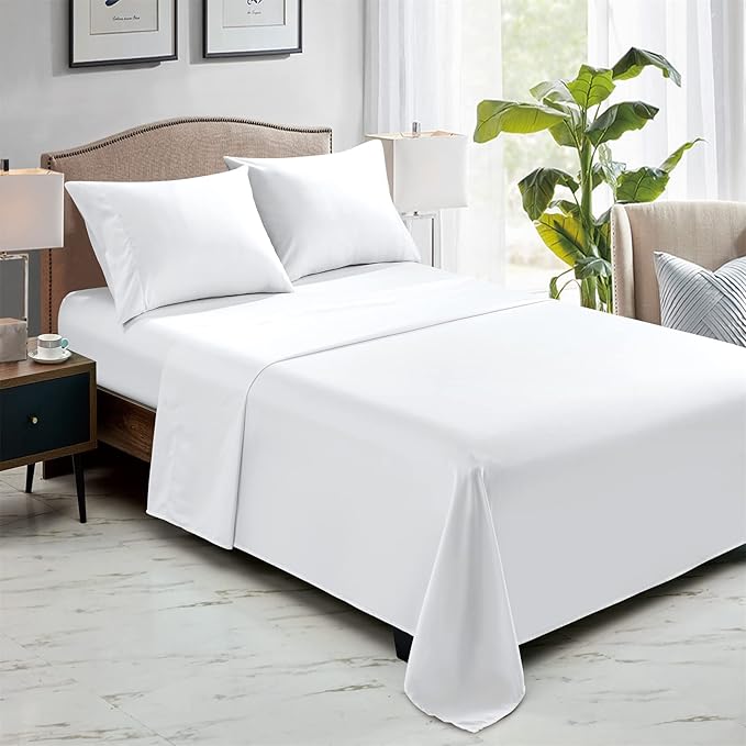 FreshCulture Full Flat Sheets Only, Soft Microfiber Bedding Sheets - Image 6