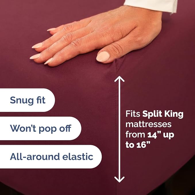 Flex Top Split Head King 4 Piece Sheet Set - Image 4