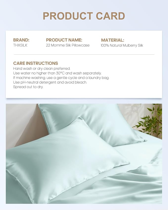 THXSILK 100% Mulberry Silk Pillowcase - Image 8