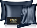Silk Pillowcase 2 Pack, Mulberry Silk Pillow Cases Queen Size Set of 2 by HOME
