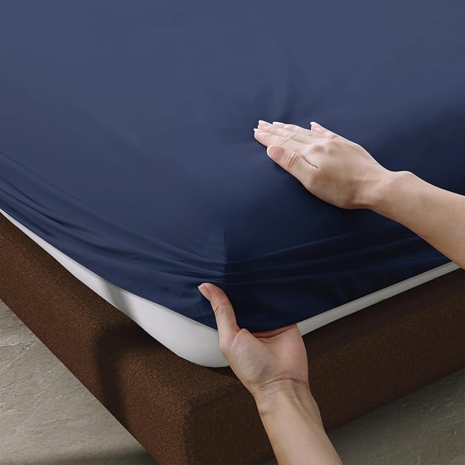 2-Pack 100% Egyptian Cotton Fitted Sheet TwinXL Size, 600 Thread Count Cotton - Image 5