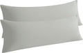 NTBAY Body Pillowcase Set of 2, 20x54 inches, Light Grey, Fade Resistant by NTBAY