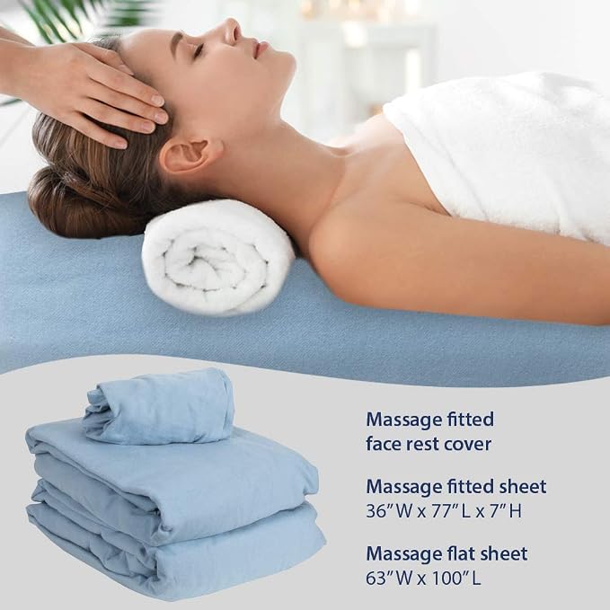 ForPro Premium Flannel 3-Piece Massage Sheet Set - Image 5