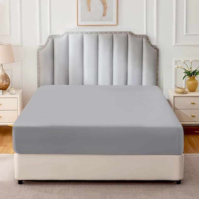 FreshCulture Pure Cotton Fitted Sheets King Size, 300 Thread Count Percale - Image 2