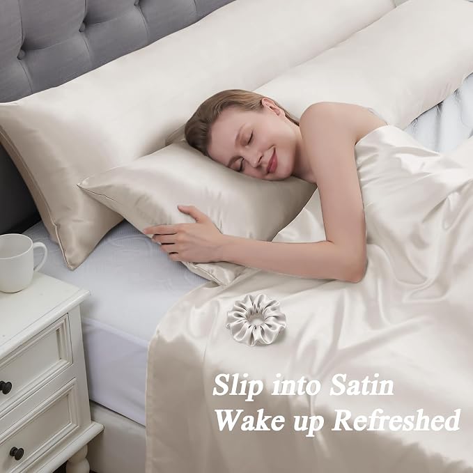 Satin Body Pillow Pillowcase 1pc, Silky Body Pillow Cover Similar to Silk - Image 2