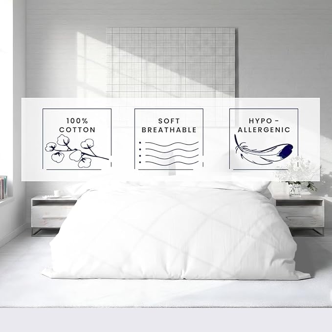 Kotton Culture 3 Pc Duvet Cover Queen Size/Full Size Set-100% Egyptian Cotton - Image 5