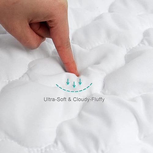 2 Pack Crib Mattress Protector Sheets, Fitted Waterproof Mattress Pad Cover - Image 2