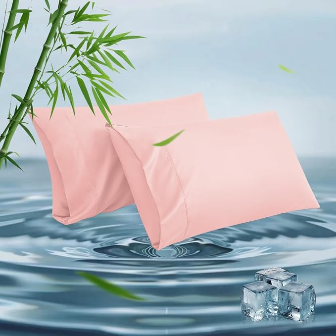 Queen Pillowcases, Cooling Viscose from Bamboo Pillow Covers by ParkdenyMattressProtector