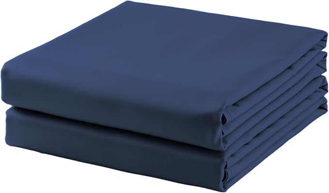 2-Pack Cotton Full Flat Sheet Only, 600 Thread Count 100% Egyptian Cotton Top by ZaizaiHome