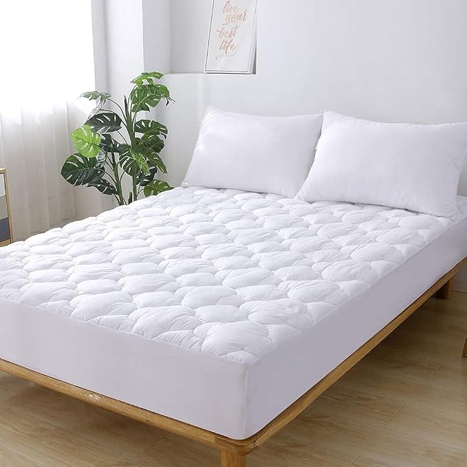 WhatsBedding Waterproof Mattress Pad Full Size Cotton Top Down Alternative - Image 7