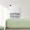 FreshCulture Pure Cotton Fitted Sheets Queen Size, 300 Thread Count Percale by FreshCulture