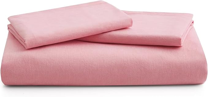 LOVQUE Pink Duvet Cover Full Size, 100% Washed Cotton Linen Like Bedding Set - Image 7