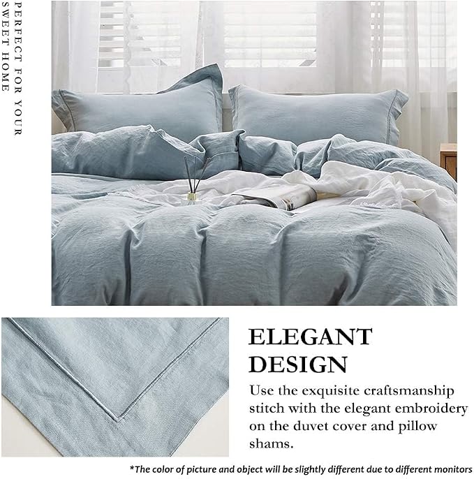 Simple&Opulence 100% French Flax Linen Duvet Cover Set - Image 2