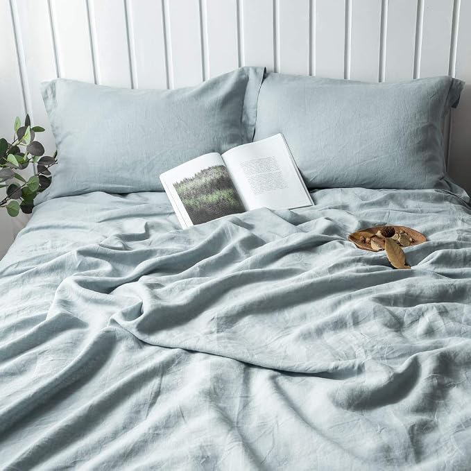 Simple&Opulence 100% Linen Duvet Cover Set 3pcs Basic Style Natural French - Image 7