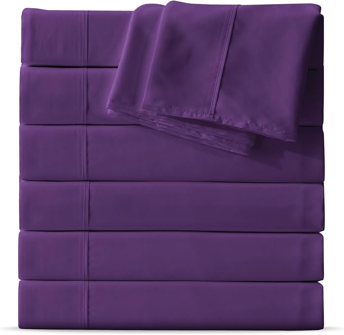 Maple&Stone Full Flat Sheet 6 Pack, Premium Soft & Breathable, Brushed by MapleStone