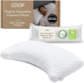 Coop Home Goods Original Crescent Adjustable Pillow, Queen Bed Pillows by CoopSleepGoods