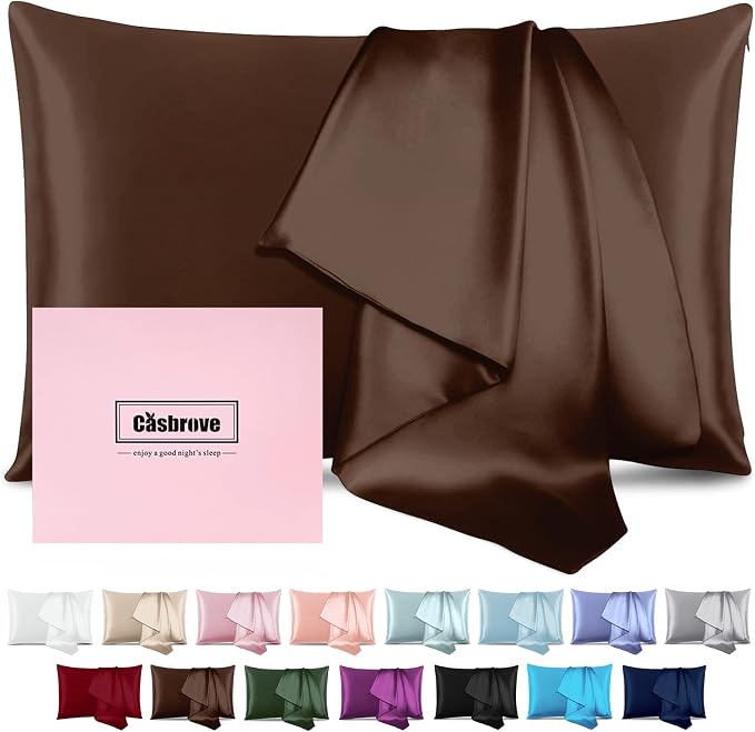 Silk Pillowcase for Hair and Skin Mulberry Silk Pillowcase Soft Breathable by Casbrove