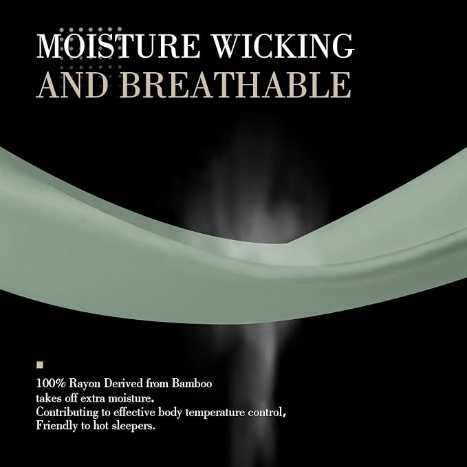 WishSmile Cooling King Pillowcases Set of 2 Breathable Cool Silky Soft Rayon - Image 5