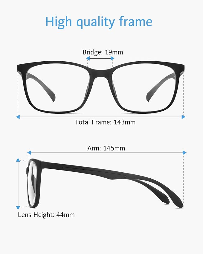 ANRRI Blue Light Blocking Glasses, Anti Eyestrain Lens Lightweight Frame - Image 5
