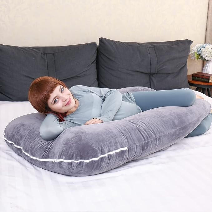 MOON PINE Pregnancy Pillow, U Shaped Full Body Pillow - Image 6