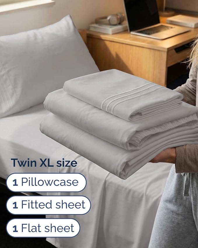 Twin XL Size 3 Piece Sheet Set - Image 3