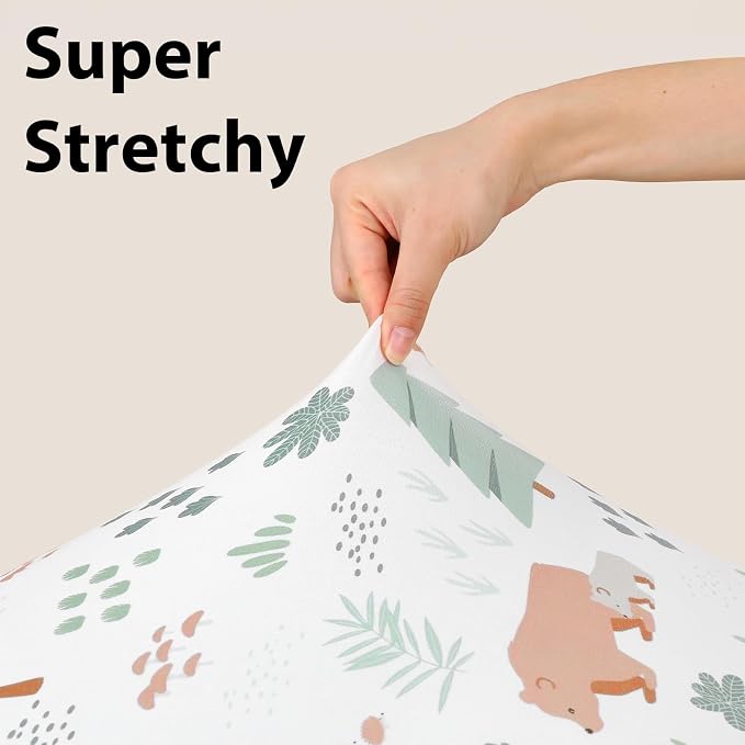 Baby Mini Crib Sheets Boy, Portable 38”x26” Pack and Play Sheets Fitted - Image 5