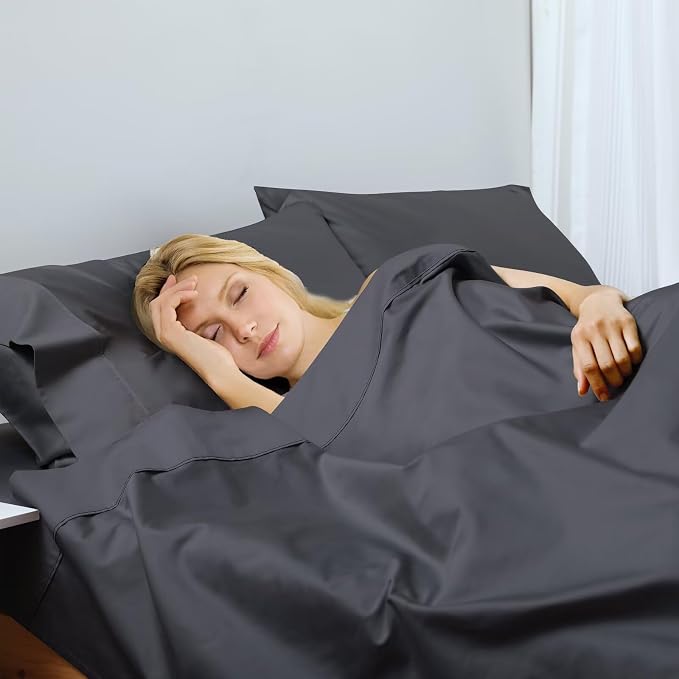 2-Pack Cotton TwinXL Flat Sheet Only, 600 Thread Count 100% Egyptian Cotton Top - Image 6