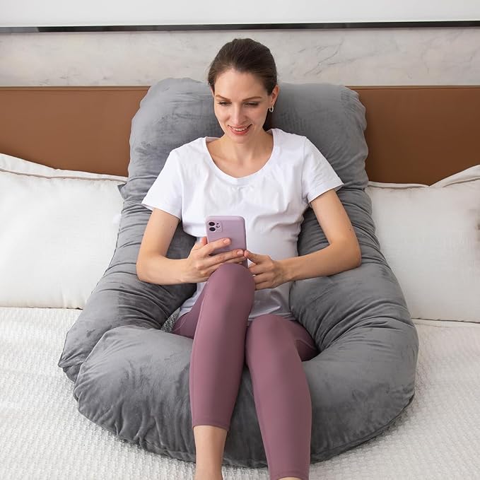 MOON PINE Pregnancy Pillow, U Shaped Full Body Pillow - Image 5