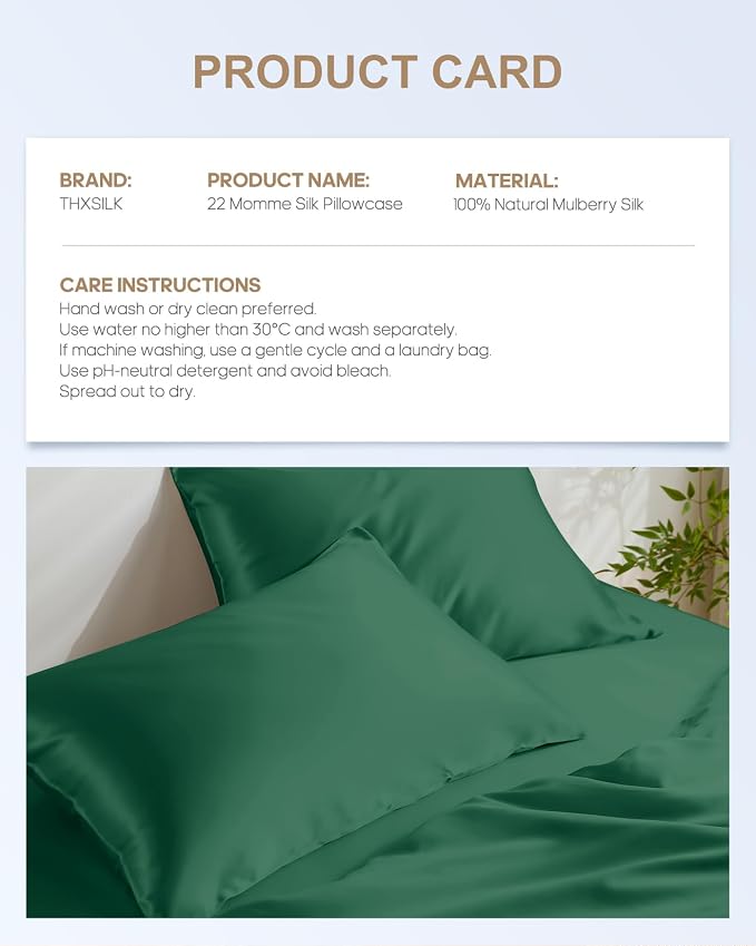 THXSILK 100% Mulberry Silk Pillowcase - Image 8