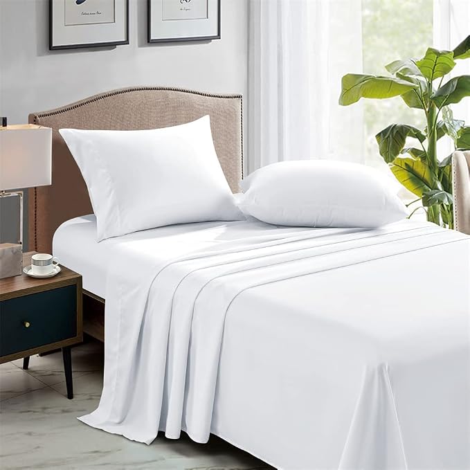 FreshCulture Queen Flat Sheets Only, Soft Microfiber Bedding Sheets - Image 5