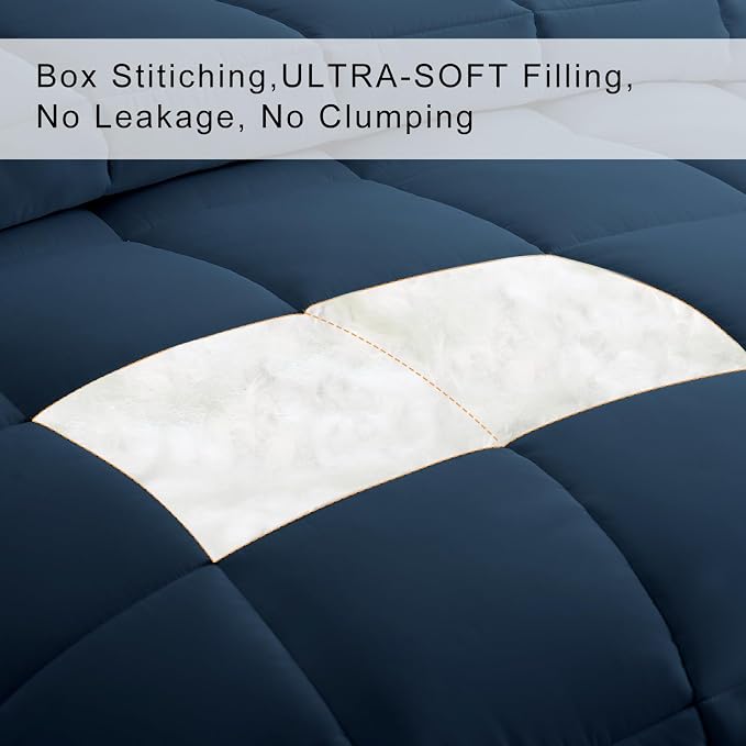 COHOME Premium King Size Comforter, All-Season Quilted Down Alternative Duvet - Image 3
