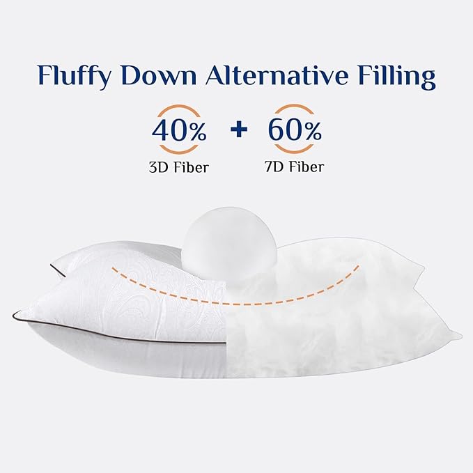 JOLLYVOGUE Pillows Queen Size Set of 4 - Image 3