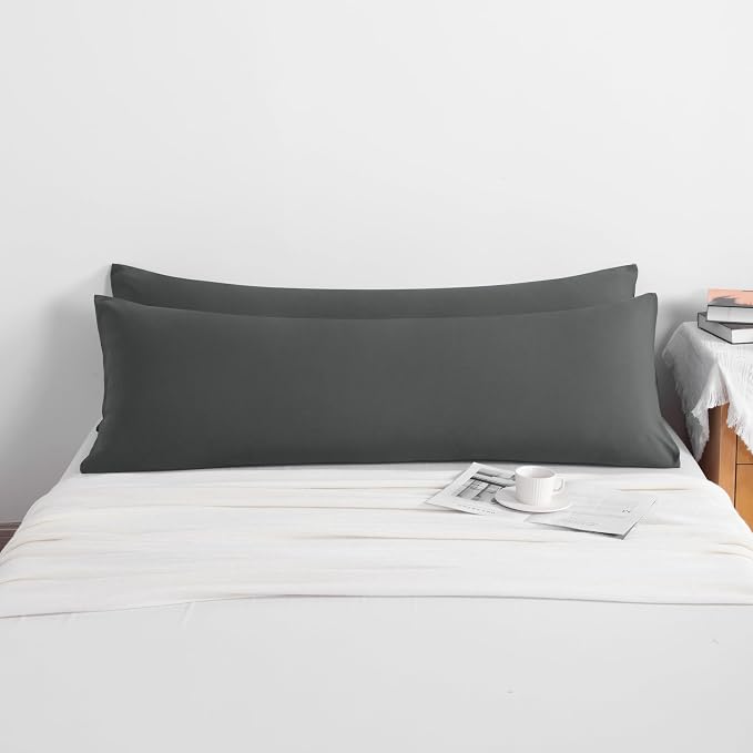 NTBAY Body Pillow Cases Set of 2, 2 Pack Brushed Microfiber 20x54 Pillow Cases - Image 4