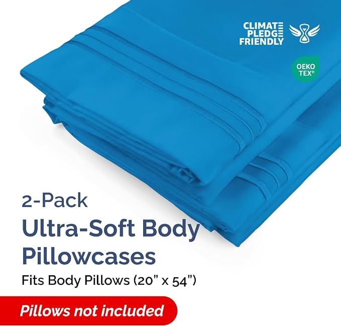 Body Pillowcases Set of 2-20x54 Long Body Pillow Case - Image 2