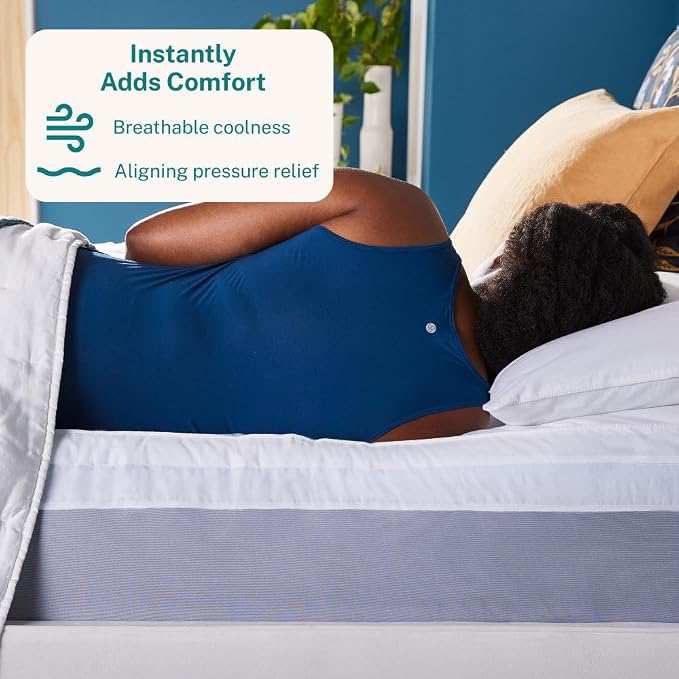 Sleep Innovations Dual Layer 4 Inch Memory Foam Mattress Topper, King Size - Image 3