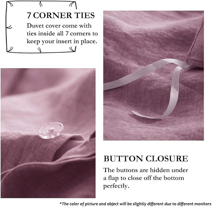Simple&Opulence 100% French Flax Linen Duvet Cover Set - Image 3