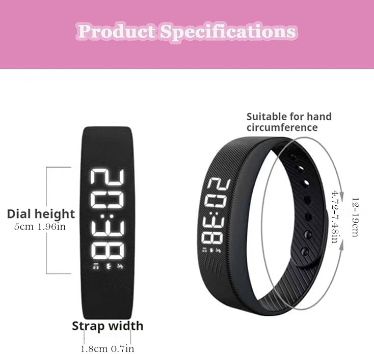 Vibrating Alarm Clock Watches Vibrating Alarm Wristband 40-Day Battery Life - Image 9