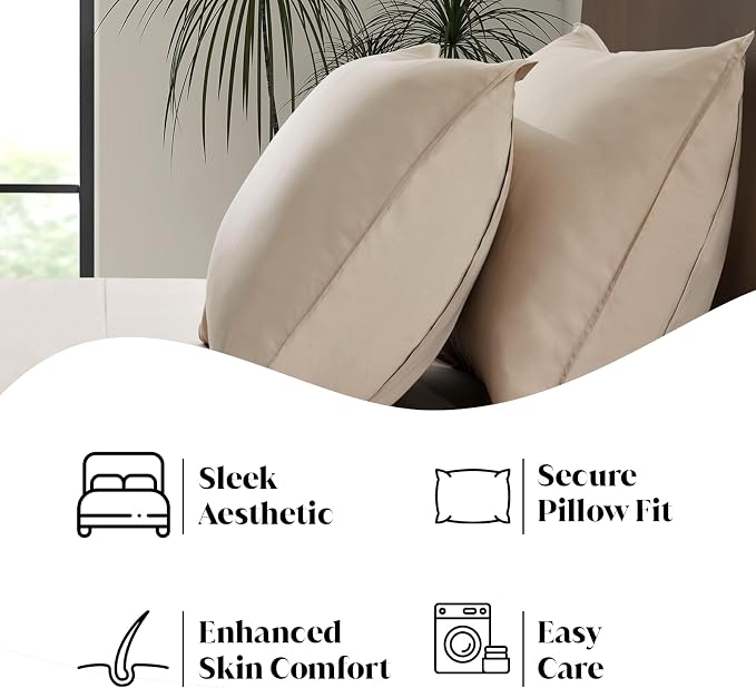 Luxury Bamboo Market | King Envelope Pillowcase Set | 100% Viscose Made from - Image 5